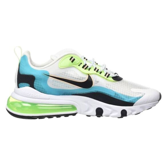 NIKE Air Max 270 React 'Oracle Aqua Ghost Green' Running Shoes Size 8 - Picture 1 of 9